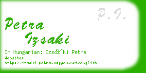 petra izsaki business card